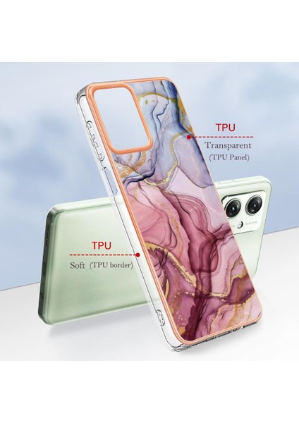 Motorola Moto G54 Darbeye Dayanıklı Mermer Silikon Tampon Tpu ile Uyumlu (Yurt Dışından) fiyatları