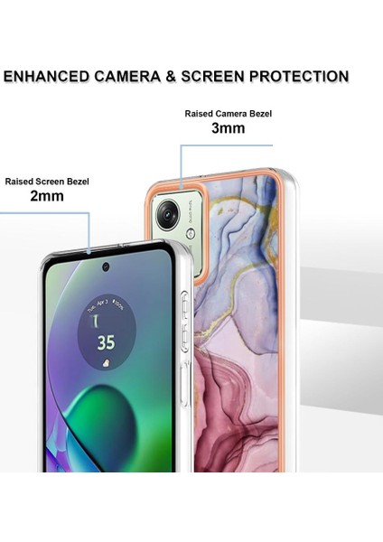 Motorola Moto G54 Darbeye Dayanıklı Mermer Silikon Tampon Tpu ile Uyumlu (Yurt Dışından) indirimleri