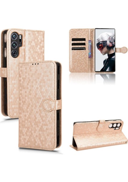 Nubia Kırmızı Sihirli 9 Pro/pro Artı Geometrik Desen Deri Cüzdan Için Kılıf (Yurt Dışından)