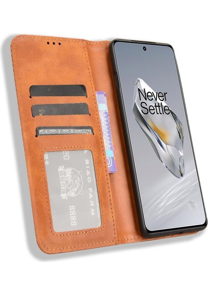 Oneplus 12 5g Manyetik Kapatma Pu Deri Cüzdan Için Kılıf (Yurt Dışından)
