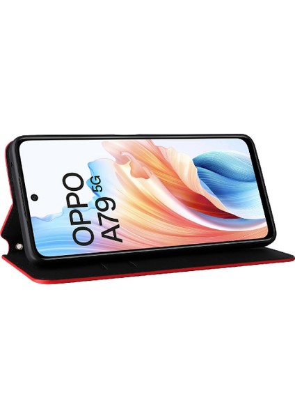 Oppo A79 5g Kart Yuvaları Için Kılıf Tutucu Pu Deri Cüzdan Manyetik 3D (Yurt Dışından)