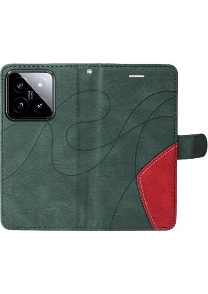 Kart Yuvası Standı ile Xiaomi 14 Pu Deri Flip Folio Kılıf (Yurt Dışından) fiyatları