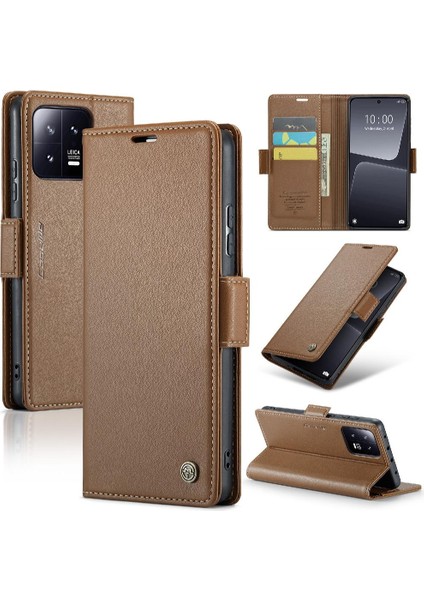 Xiaomi 13 Darbeye Durumda Cüzdan Durumda Anti Dolandırıcılık Kickstand (Yurt Dışından)
