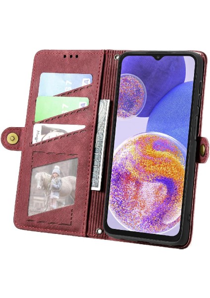 SZY Market Samsung Galaxy A23 5g Için Flip Case Basit Iş Darbeye Deri (Yurt Dışından)