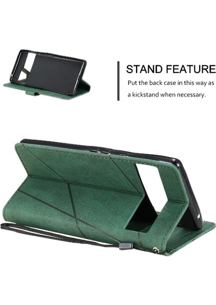 SZY Market Google Piksel 7 Pro Kart Tutucu Için Kılıf Kickstand Cüzdan Flip Folio Pu (Yurt Dışından)