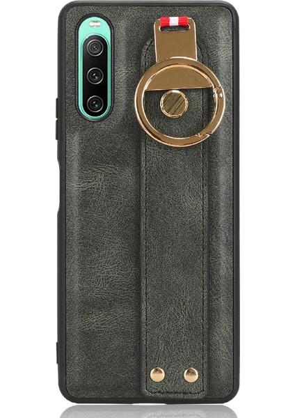 Sony Xperia 10 Iv Kolaylık Bilek Kayışı Premium Pu Deri Için Kılıf (Yurt Dışından)