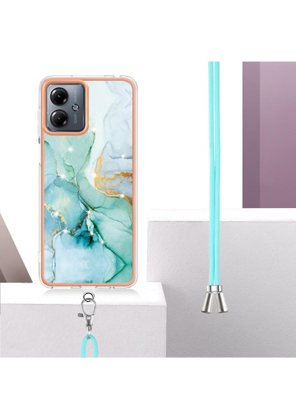 Motorola Moto G14 Tampon Mermer Crossbody Kordon Askısı Yumuşak (Yurt Dışından) fırsatları