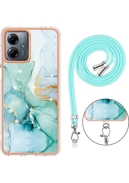 Motorola Moto G14 Tampon Mermer Crossbody Kordon Askısı Yumuşak (Yurt Dışından) indirimleri