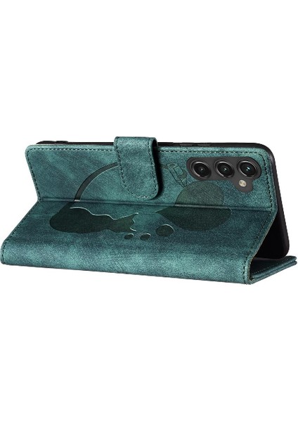 Samsung Galaxy A24 4g Kabartmalı Sevimli Kedi Cüzdan Kılıf Kart Cebi (Yurt Dışından)
