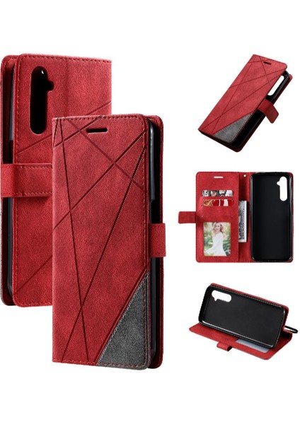 Realme 6 Kart Tutucu Için Kickstand Cüzdan Flip Folio Manyetik Pu (Yurt Dışından) indirimleri