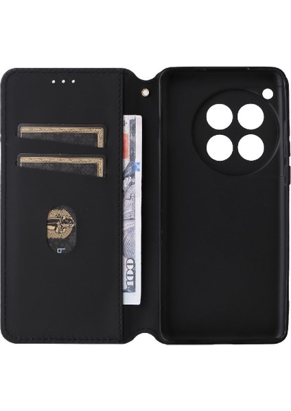Oneplus 12R 5g Manyetik Kapatma 3D Desen Cüzdan Kart Yuvaları Pu (Yurt Dışından)