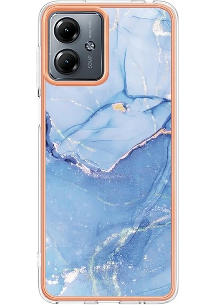 Motorola Moto G14 Tampon Tpu Darbeye Silikon Mermer ile Uyumlu (Yurt Dışından)