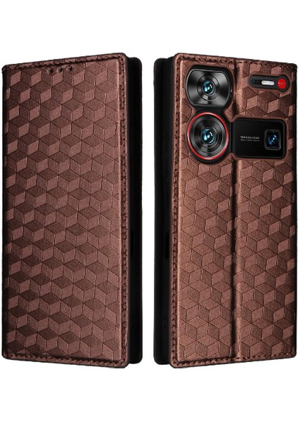 Nubia Z60 Ultra 5g Için Kılıf Cüzdan Kart Yuvaları Tutucu Manyetik Kapatma Pu (Yurt Dışından)