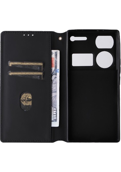 Nubia Z60 Ultra 5g Için Kılıf Cüzdan Kart Yuvaları Tutucu Manyetik Kapatma Pu (Yurt Dışından)