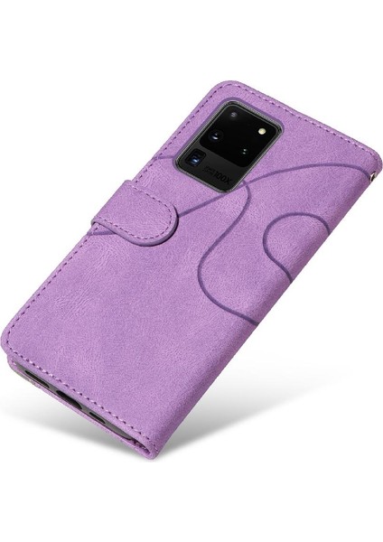 Samsung Galaxy S20 Ultra Pu Deri Flip Folio Kılıf Için Iki Renkli (Yurt Dışından) modelleri