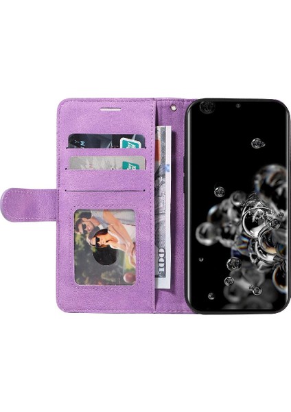 Samsung Galaxy S20 Ultra Pu Deri Flip Folio Kılıf Için Iki Renkli (Yurt Dışından) fırsatları