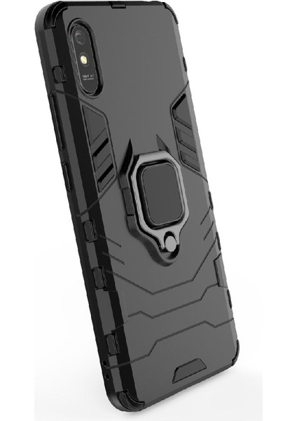 Xiaomi Redmi 9A Için Kılıf 360 &deg; Dönen Halka Askeri Damla Koruma Kapağı (Yurt Dışından) fiyatları