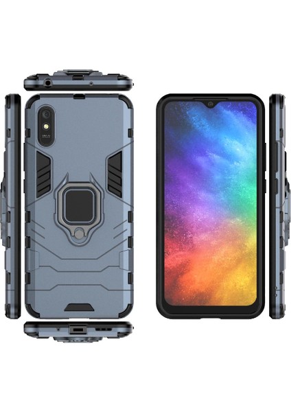 Xiaomi Redmi 9A Için Kılıf 360 &deg; Dönen Halka Askeri Damla Koruma Kapağı (Yurt Dışından) indirimleri
