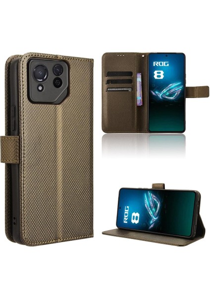 Asus Rog Telefon 8 Kart Tutucu Kapak Manyetik Cüzdan Kickstand Için Kılıf (Yurt Dışından)