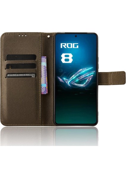 Asus Rog Telefon 8 Kart Tutucu Kapak Manyetik Cüzdan Kickstand Için Kılıf (Yurt Dışından)