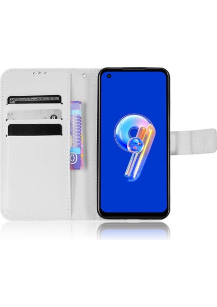 Asus Zenfone 9 Için Kılıf Manyetik Cüzdan Kart Tutucu Kickstand Kapak (Yurt Dışından)