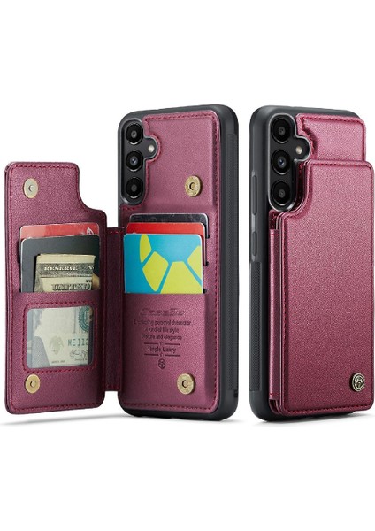 Samsung Galaxy A35 5g Pu Deri Ince Darbeye Dayanıklı Caseme Cüzdan Kılıf (Yurt Dışından)