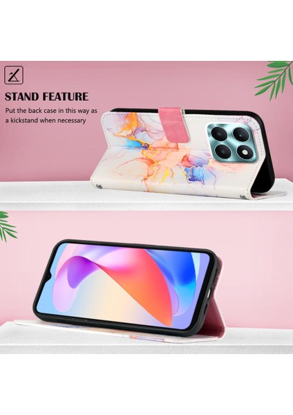 Onur X6A Kickstand Cüzdan Pu Deri Mermer Desen Için Kılıf (Yurt Dışından) fırsatları