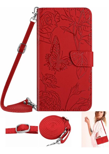 Kart Tutucu ve Uzun Kayış Yumuşak Oneplus 12 5g Deri Cüzdan Için Kılıf (Yurt Dışından)