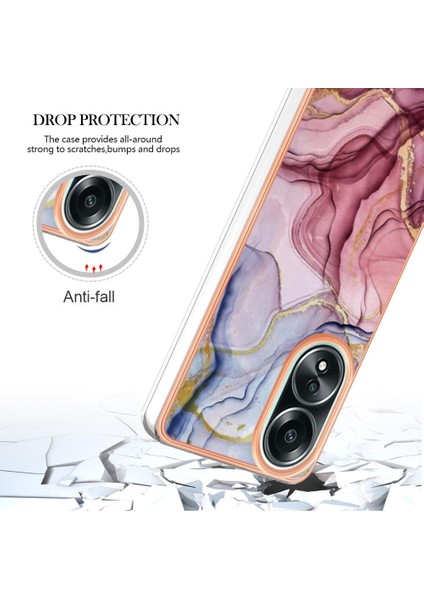 Oppo With 4g Tampon Tpu Silikon Darbeye Dayanıklı Mermer ile Uyumlu (Yurt Dışından) modelleri