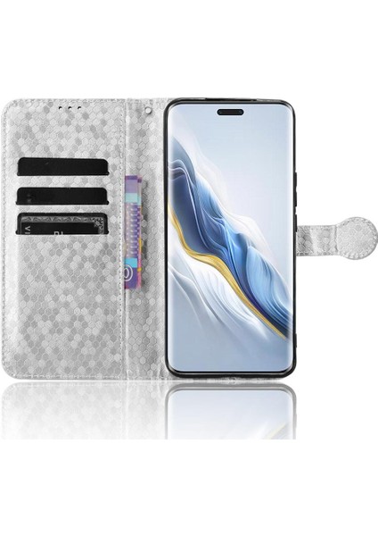 Onur Için Kılıf Sihirli 6 Pro 5g Manyetik Toka Deri Cüzdan Kapak Desen (Yurt Dışından)