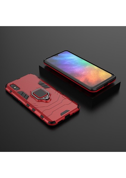 Xiaomi Redmi 9A Için Kılıf 360 &deg; Dönen Halka Askeri Damla Koruma Kapağı (Yurt Dışından) modelleri