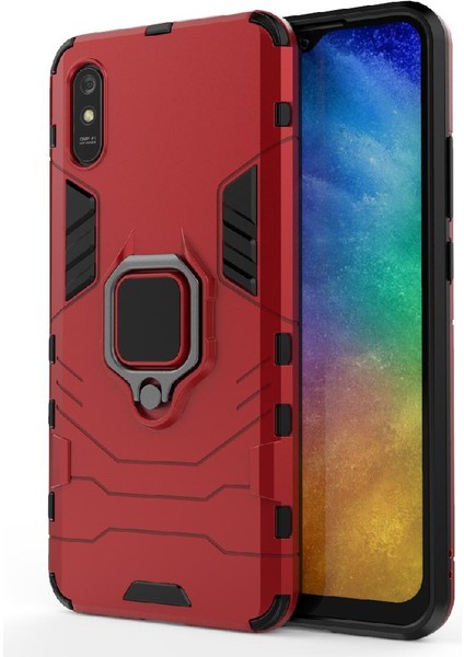 Xiaomi Redmi 9A Için Kılıf 360 &deg; Dönen Halka Askeri Damla Koruma Kapağı (Yurt Dışından) fırsatları
