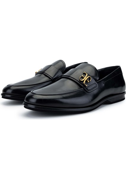 Erkek Deri Siyah Loafer Ayakkabı 510 FU1103A Erk Ayk Y24 Nero fırsatları