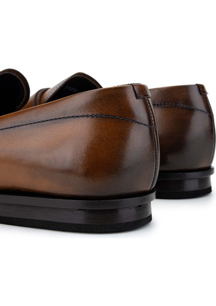 Erkek Deri Taba Loafer Ayakkabı 510 FU1103A Erk Ayk Y24 Cuoıo indirimleri