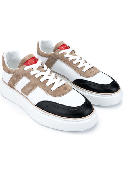 Erkek Deri Beyaz/kum/siyah Sneakers & Spor Ayakkabı 510 FU0828B Erk Ayk Y24 Bıanco/sabbıa/nero fiyatları
