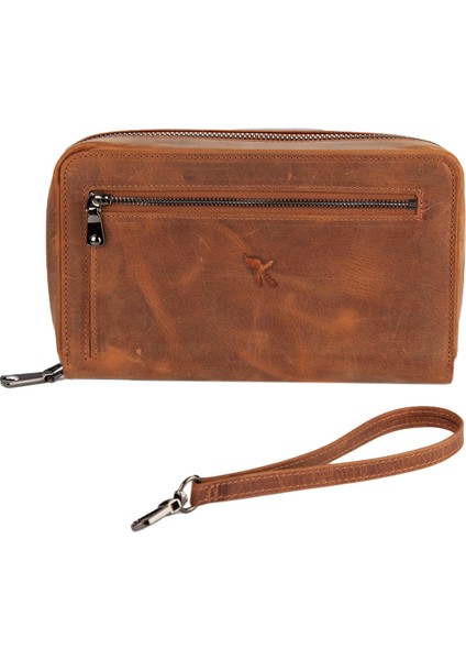 Hakiki Deri Portföy Cüzdanı Crazy Taba BC419-11