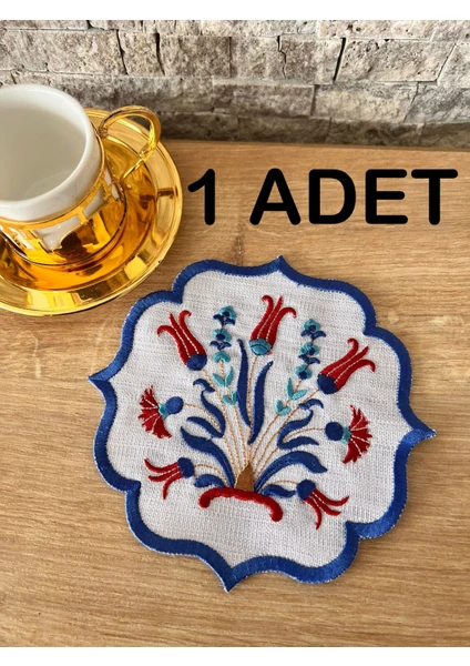 Nakış Konsept Çini Desen Işlemeli Kokteyl Peçete 1 Adet