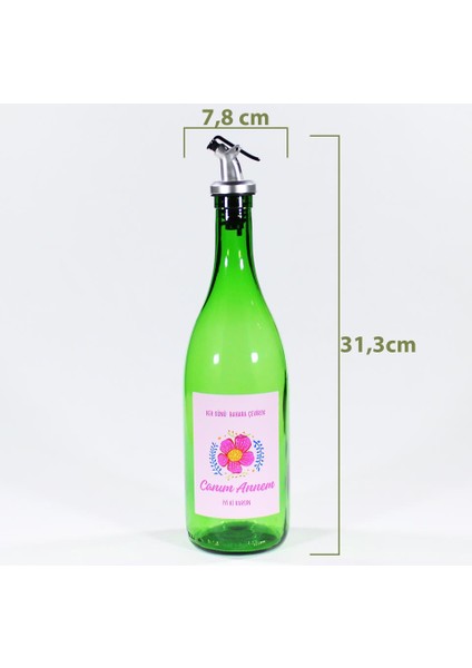 Anneler Günü Konseptli Hediyelik Yağdanlık Sosluk Sirkelik 750 ml Akıtıcılı Çimen Yeşili fiyatları