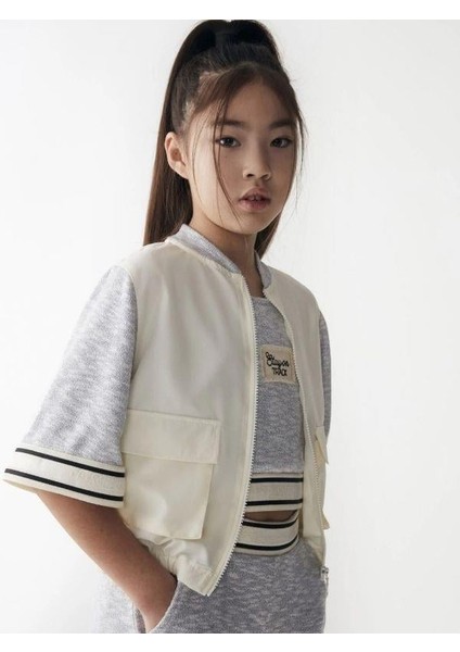 Kız Çocuk Paraşüt Kumaş Kolları Tiko Detaylı Ceket fırsatları