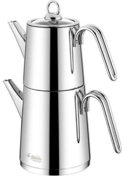 Metalik Chef Prestige Büyük Çaydanlık Takımı Paslanmaz Çelik