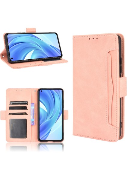 Xiaomi 11 Lite 5g Için Kılıf Ayarlanabilir Ayrılabilir Kart Tutucu Manyetik Kapatma Deri Cüzdan Kapak (Yurt Dışından)