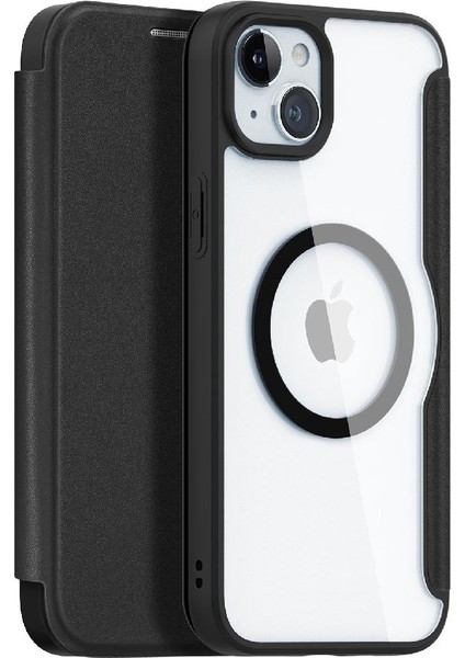 Rfıd Durfid Durumda IPhone 15 Artı Rfıd Engelleme Kart Yuvası ile Pu Deri (Yurt Dışından)