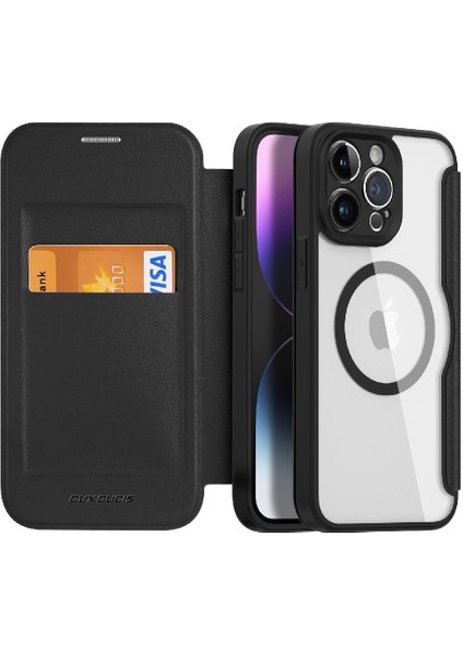 Rfıd Engelleme Kart Yuvası Pu Kapak ile IPhone 14 Pro Max Için Duducase Durumda (Yurt Dışından)