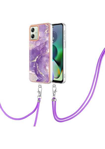 Motorola Moto G54 Tampon Anti-Scratch Yumuşak Crossbody Kordon Için Kılıf (Yurt Dışından)