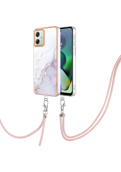 Motorola Moto G54 Tampon Anti-Scratch Yumuşak Crossbody Kordon Için Kılıf (Yurt Dışından)