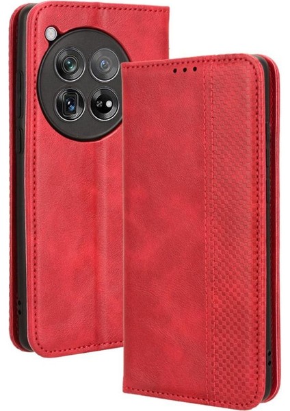 Oneplus 12 5g Manyetik Kapatma Pu Deri Cüzdan Için Kılıf (Yurt Dışından)