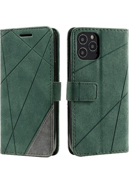 IPhone 12 Için Kılıf Pro Max Kart Tutucu Kickstand Cüzdan Flip Folio Pu (Yurt Dışından)
