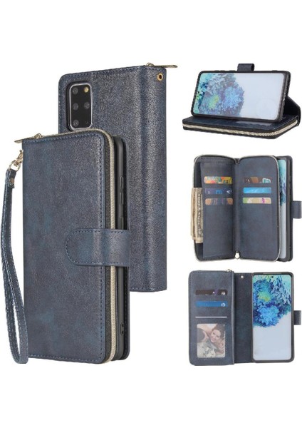 Samsung Galaxy S20 Flip Kapak Için Kılıf Kart Tutucu Cüzdan Kılıf ile 9 Kart (Yurt Dışından)