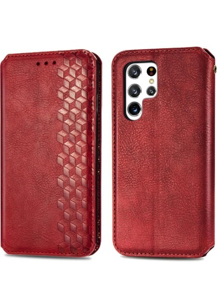 Samsung Galaxy S22 Ultra Flip Kapak Için Kılıf Zarif Iş Cüzdan (Yurt Dışından)