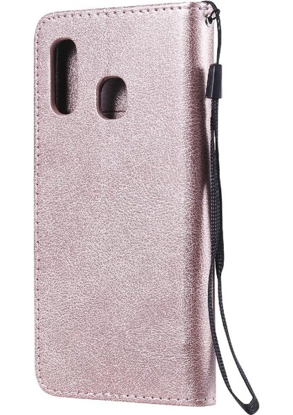 Kart Yuvası Klasik Düz Renk Yüksek ile Samsung Galaxy A40 Için Flip Case (Yurt Dışından) indirimleri